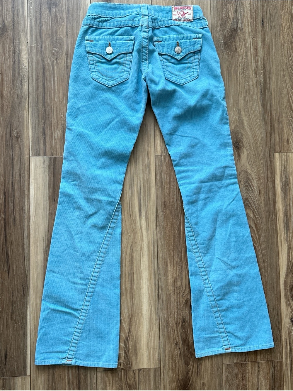 True Religion Turquoise Flare Jeans